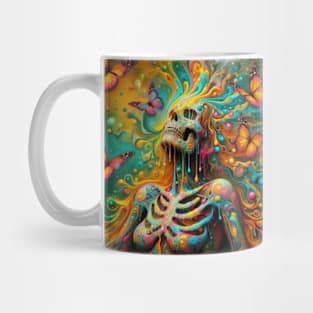 Psychedelic Skeleton Butterflies Mug